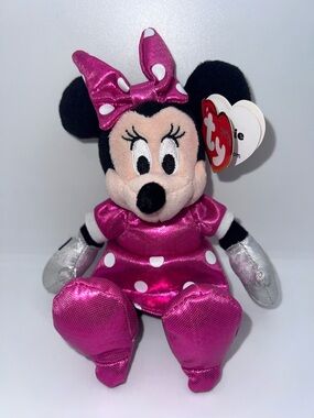Ty Beanie Baby - Disney Sparkle Minnie Mouse (Pink Dress) (8 Inch) Stuffed Plush